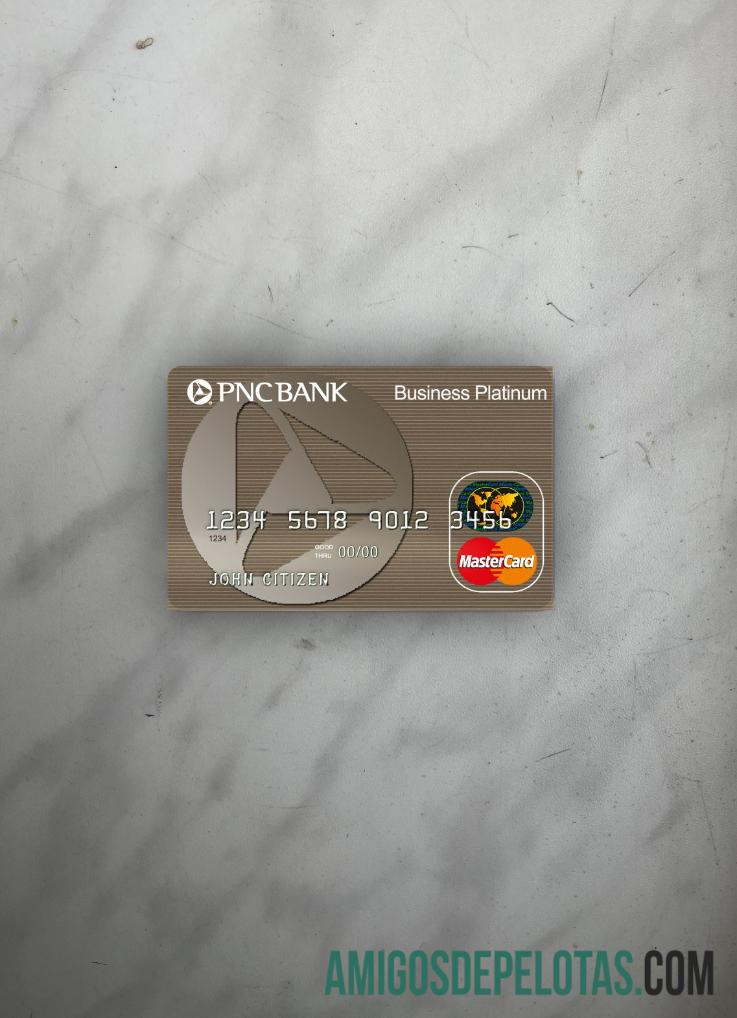 Frente Photolook do Banco PNC Mastercard dos EUA exemplo real